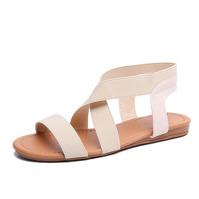 Ležerne sandale s ravnim potplatom i elastičnim remenom