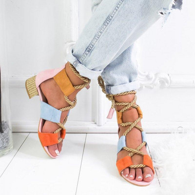 Sandale casual moderne din piele intoarsa ecologica cu sireturi