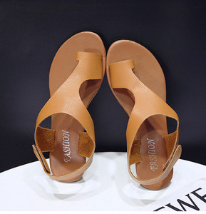 Sandale casual din piele ecologica si velcro