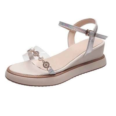 Moderne ženske sandale s perlama i remenom