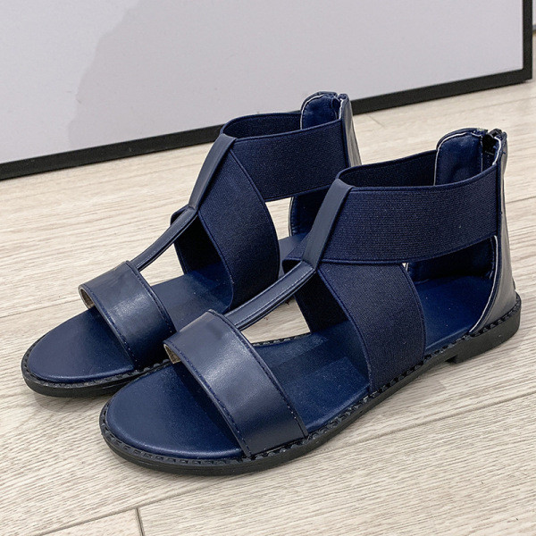 Ležerne sandale od eko kože i elastične trake