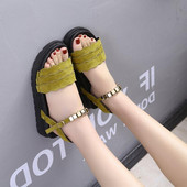 Ženske casual sandale od eko brušene kože đon 3 cm