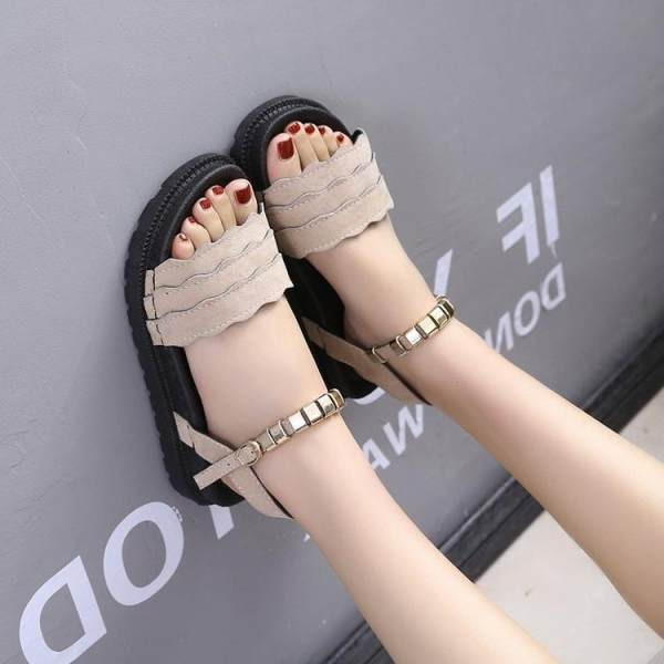 Ženske casual sandale od eko brušene kože đon 3 cm