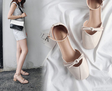 Įprasti moteriški basutės su žemu kvadratiniu kulnu rožinės ir smėlio spalvos