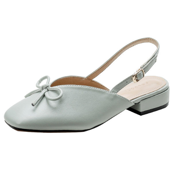 Sandale casual dama din imitatie de piele cu panglica