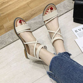 Ženske sandale od eko kože sa ravnim đonom