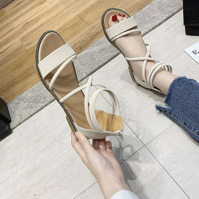 Ženske sandale od eko kože sa ravnim đonom