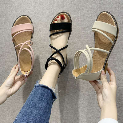 Ženske sandale od eko kože sa ravnim đonom