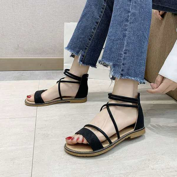 Ženske sandale od eko kože sa ravnim đonom