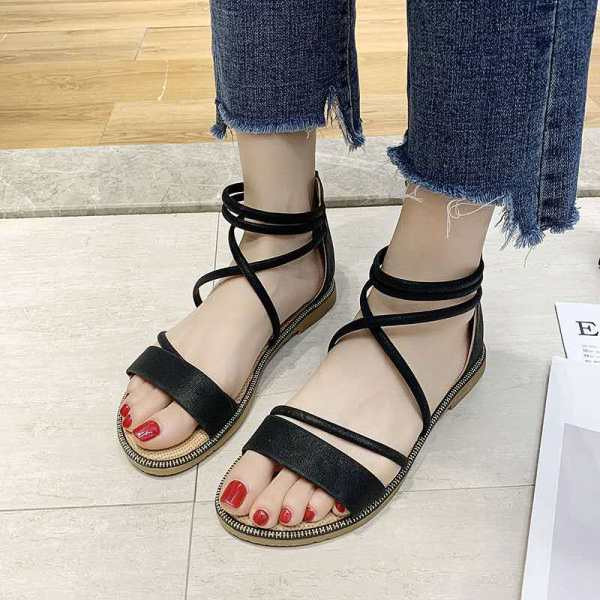 Ženske sandale od eko kože sa ravnim đonom