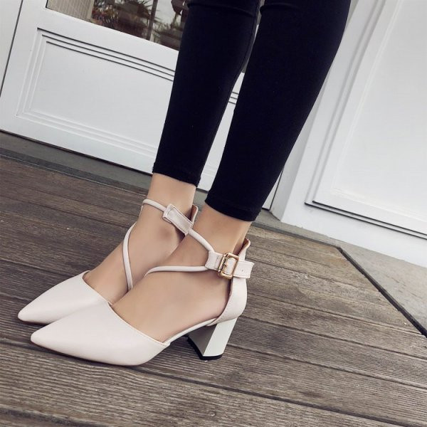 Ženske sandale novi model od eko brušene kože sa debelom petom