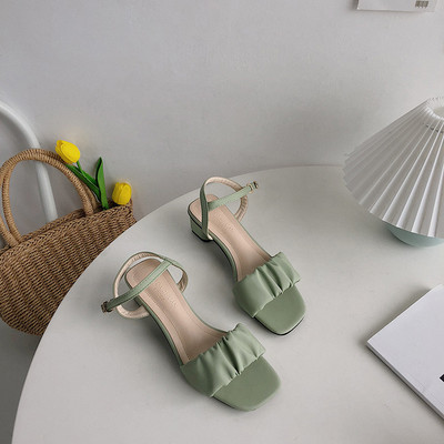 Sandale de dama moderne din piele cu bareta