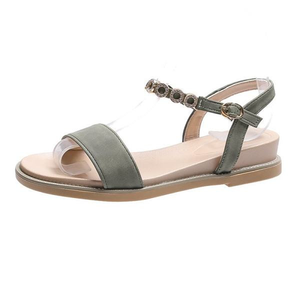 Sandale de dama actuale cu pietre si talpa plata