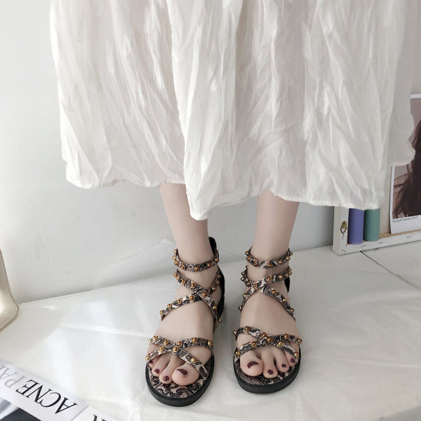 Sandale de dama colorate cu fermoar si bretele