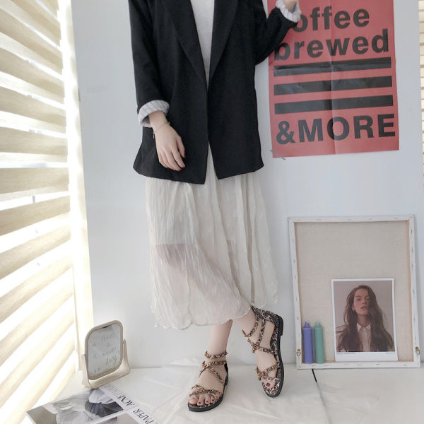 Sandale de dama colorate cu fermoar si bretele