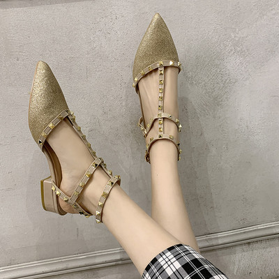 Ženske svjetlucave sandale na špic