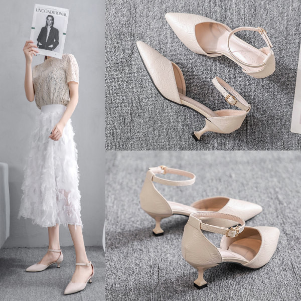 Naujas moteriškų smailių basučių modelis iš eko odos