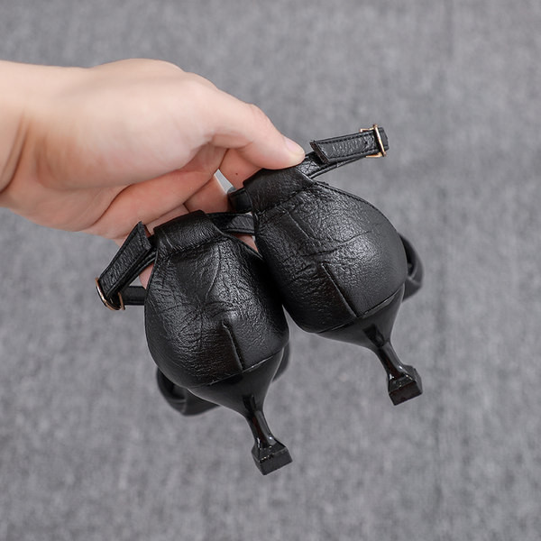 Sandale moderne de damă din piele artificială cu bretele