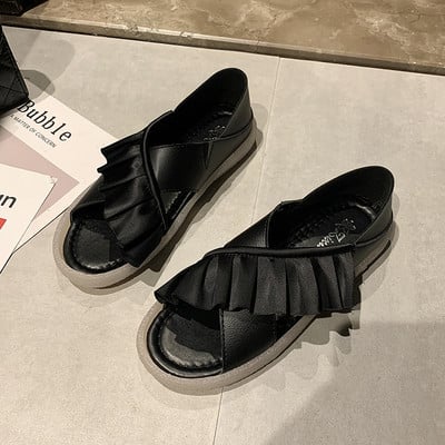 Sandale de dama din piele in trei culori