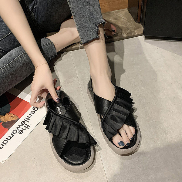 Sandale de dama din piele in trei culori