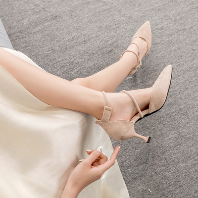 Uus mudel ökoseemisnahast rihmadega naiste sandaalid