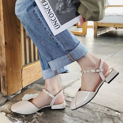Sandale casual dama cu perle
