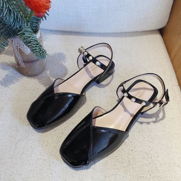 Sandale casual dama cu perle