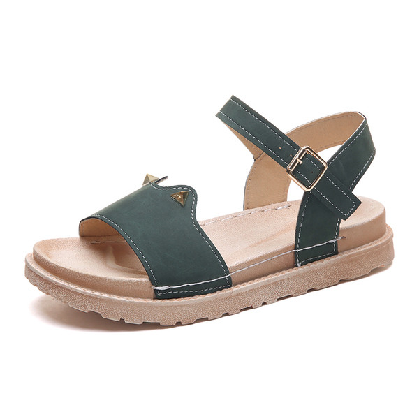 Ženske eko antilop sandale sa 3D elementom