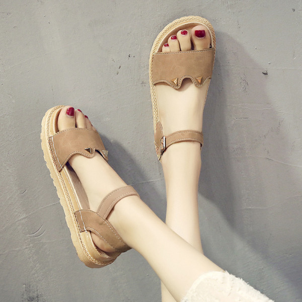 Ženske eko antilop sandale sa 3D elementom