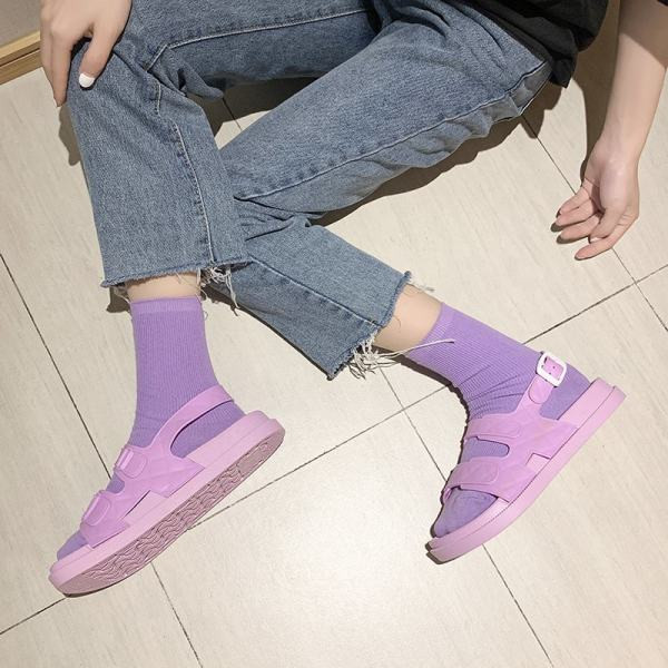 Moteriškos laisvalaikio basutės su velcro užsegimu