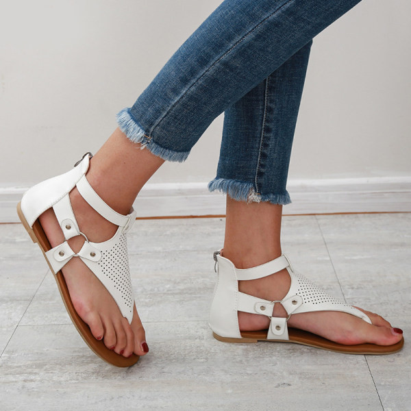 Sandale casual pentru femei cu talpa joasa din piele ecologica
