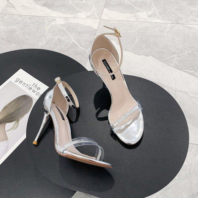 Sandale de dama elegante cu efect stralucitor