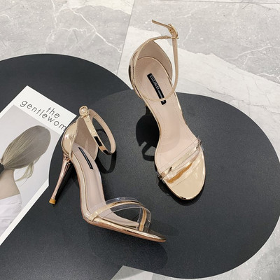 Sandale de dama elegante cu efect stralucitor