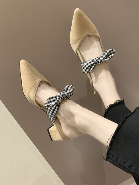 Ženske casual sandale od eko brušene kože i tekstila