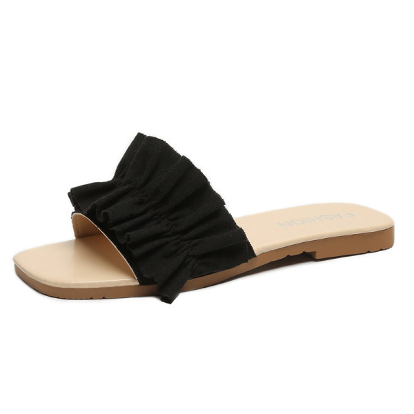 Papuci de vara dama cu bucle si talpa plata