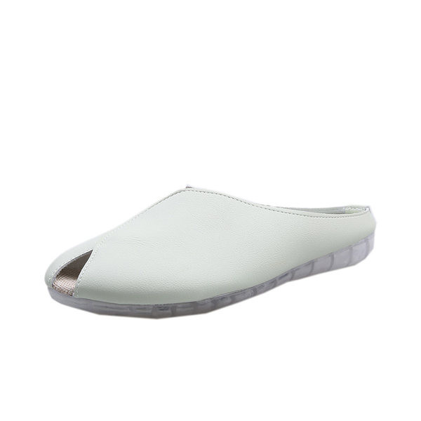 Moderne papuče od umjetne kože s vezom u više boja