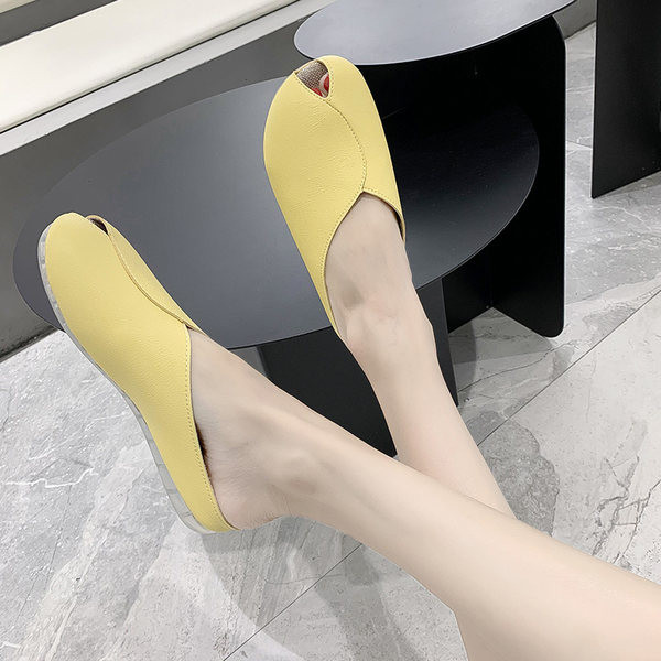 Moderne papuče od umjetne kože s vezom u više boja