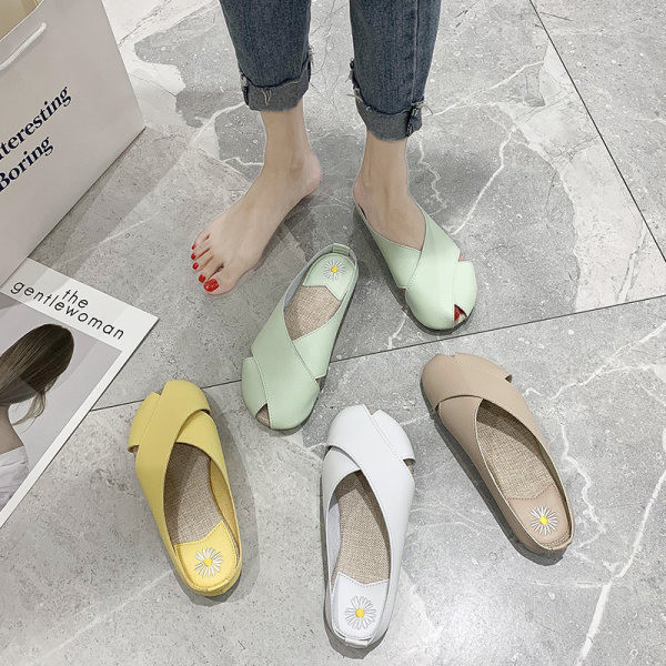 Ženske ležerne kožne papuče u četiri boje