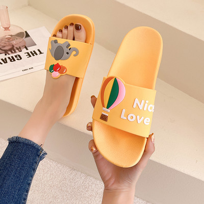 Ženske papuče u boji sa 3D elementom