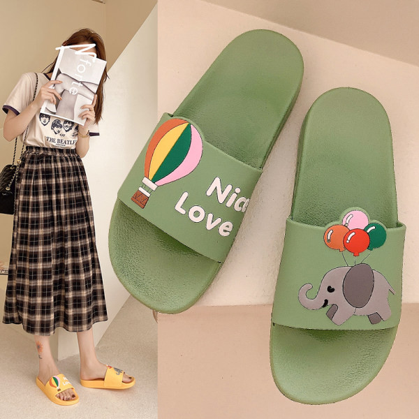 Ženske papuče u boji sa 3D elementom