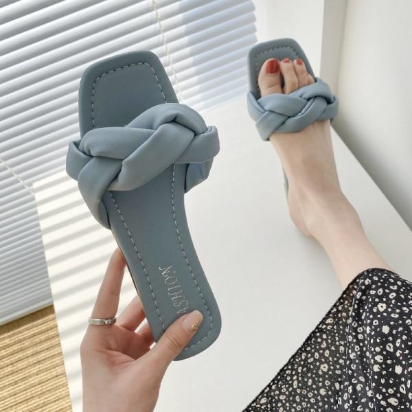 Casual papuče s ravnim potplatom u tri boje