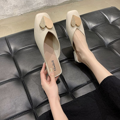 Ženske casual papuče s kamenčićima i metalnim ukrasom