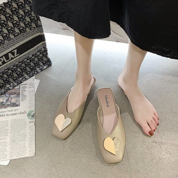 Ženske casual papuče s kamenčićima i metalnim ukrasom