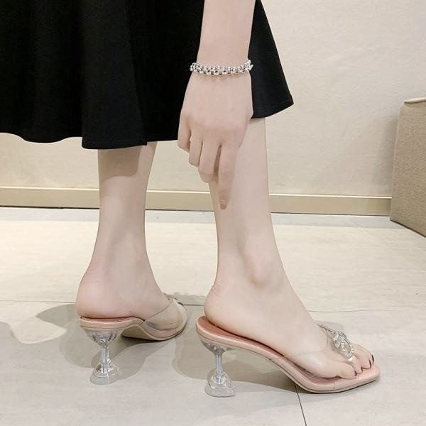 Papuci moderni de dama cu toc inalt de 8 cm