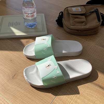 Ležerne ženske papuče s medvjedićem i ravnim potplatom za plažu