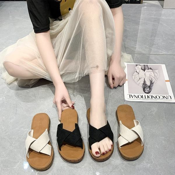 Ženske casual papuče s ravnim potplatom