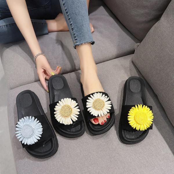 Ženske papuče s ravnim potplatom i 3D cvijetom