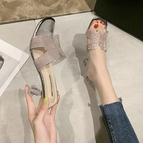 Papuci moderni de dama cu toc de 6 cm