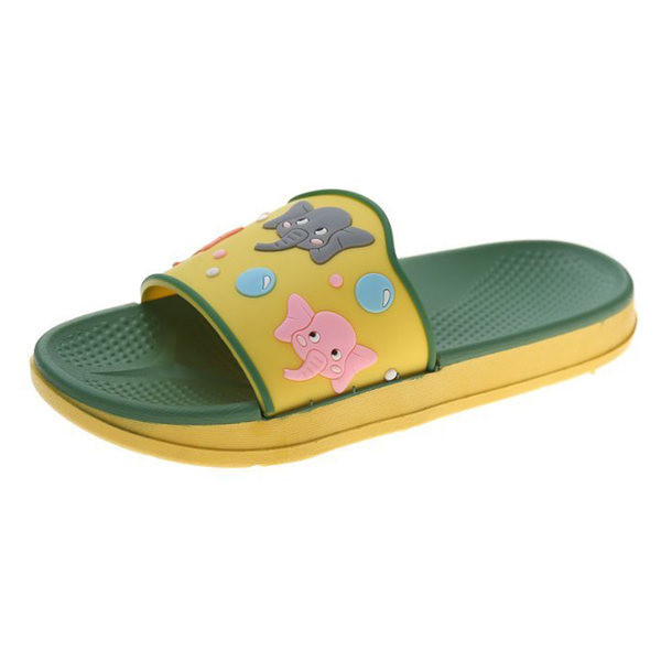 Ženske casual papuče s aplikacijom u boji i ravnim potplatom