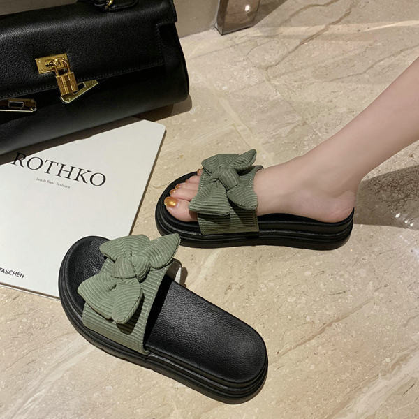 Casual ženske papuče s ravnim potplatom i trakom - četiri boje